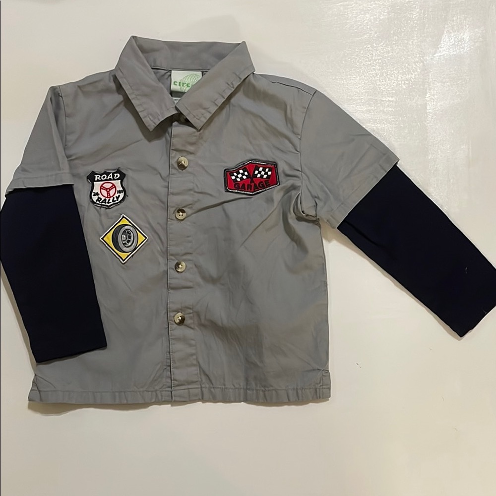 Kids Grey Jacket with Patches